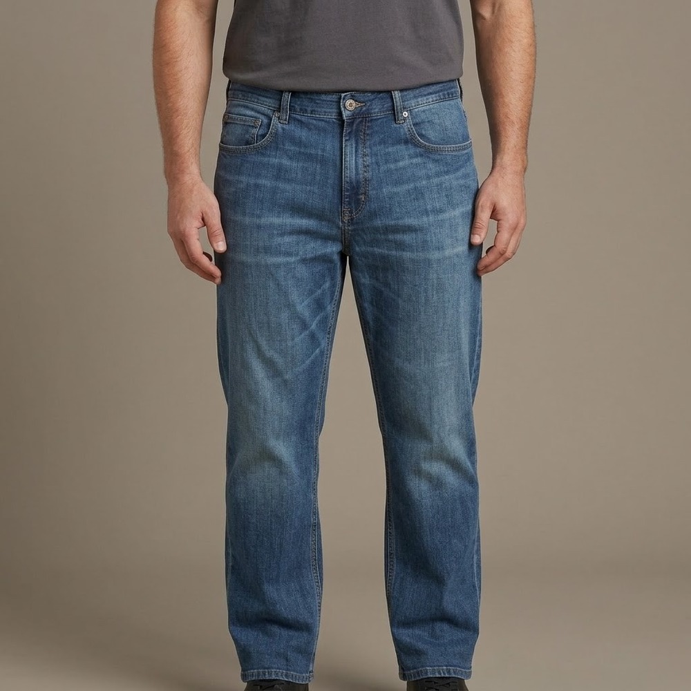 Tommy Bahama Classic Fit Jeans Mens 40x30 Blue Cotton Tencel Denim EUC
